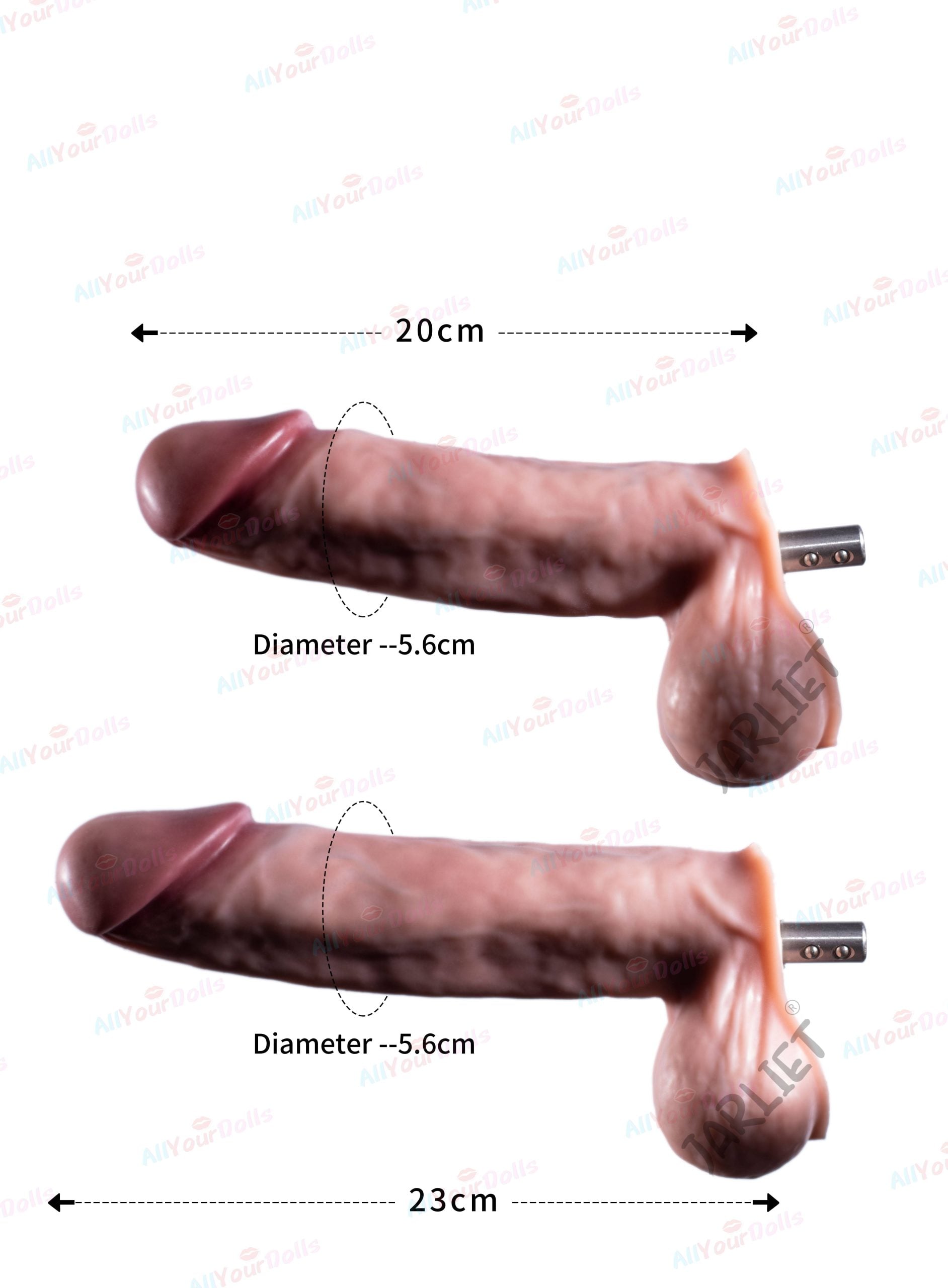 Jarliet male doll penis size options