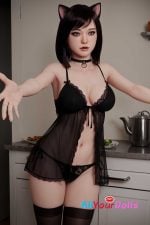 Cute Busty Sex Doll Aibei silicone head #AB11+166cm big breast 166cm-AB11# (1)