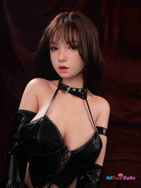 Leather Fetish Sex Doll ORANGE In-Silicone #686+158cm(14)