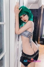 Starpery 174cm Slim C cup Wushi Full Silicone Green hair (21)