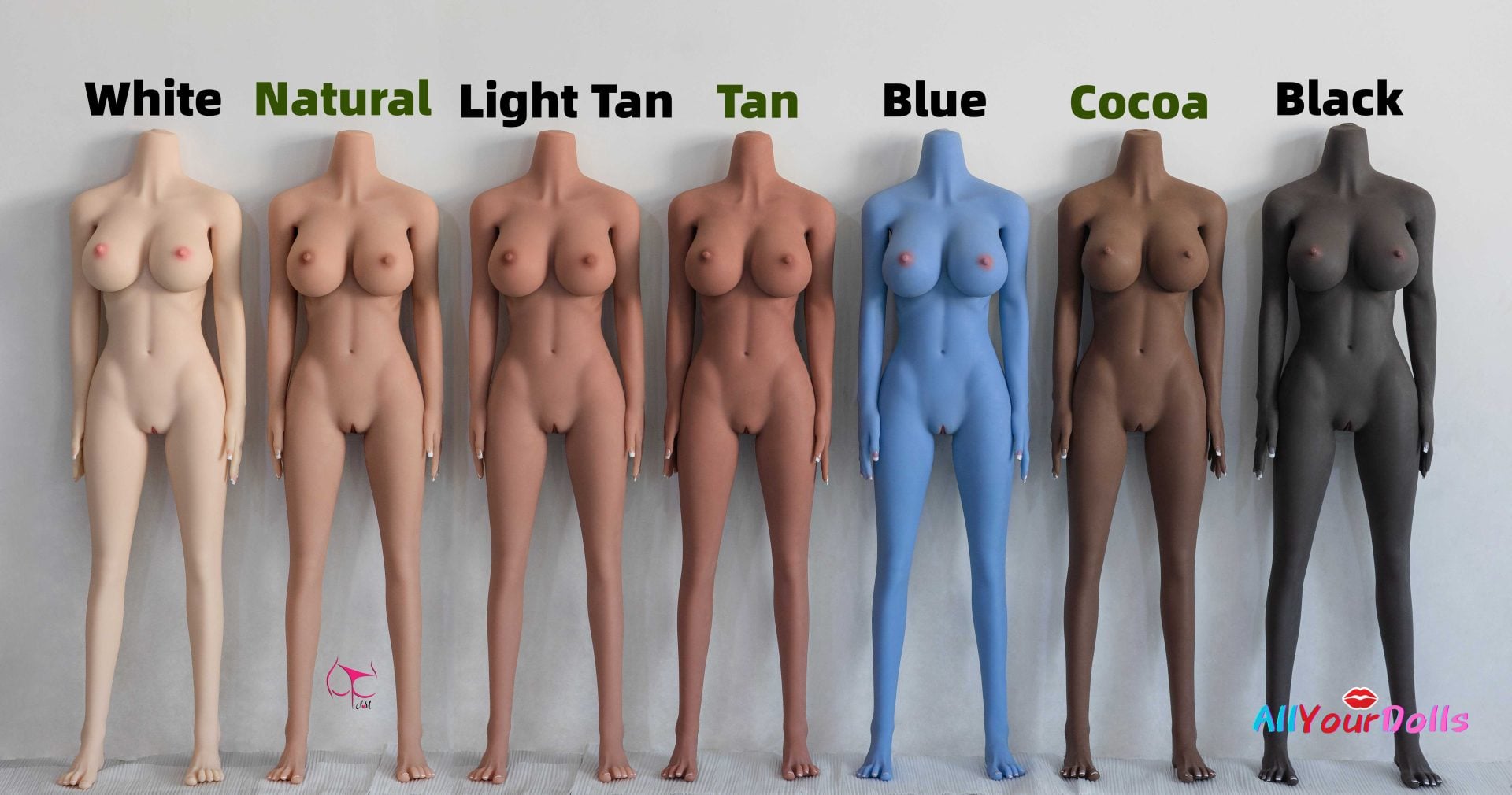Funwest TPE Skin Color Comparison