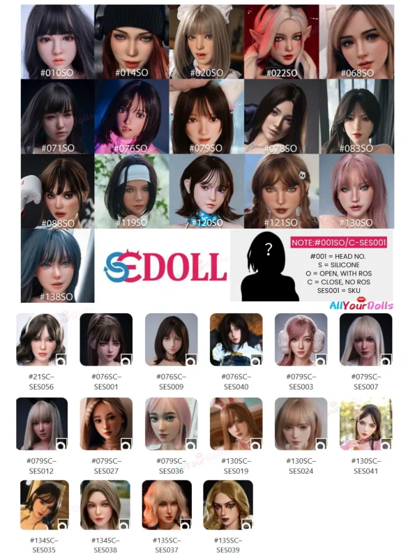 Buy SEDoll Silicone Sex Doll Replacement Heads (Sold Separately)