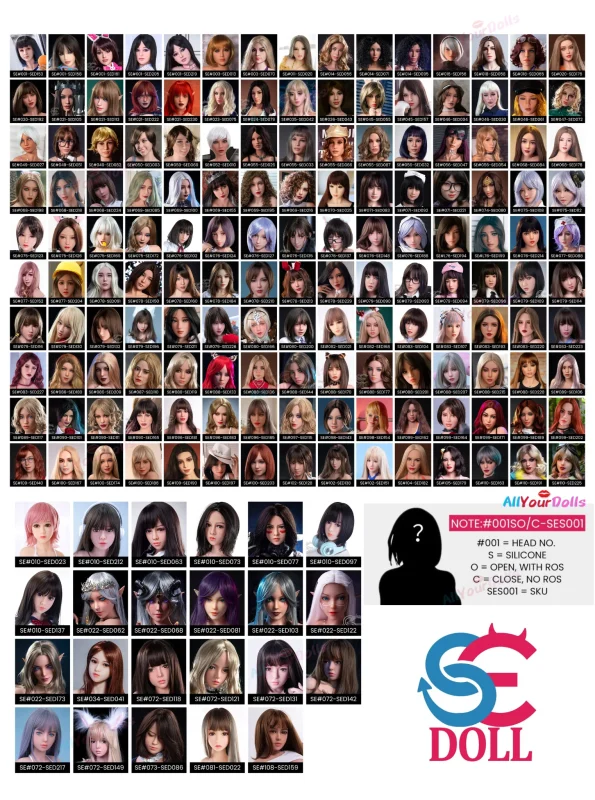 Buy SEDoll TPE Sex Doll Replacement Heads (Sold Separately)