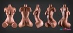 Silicone sex torso