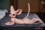 Fur Fapdolls Cream Mouse #SZ17 -100cm(3ft3) Silicone Sex Doll -Dolls Castle Furry Sex Doll - Image 16