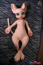 Fur Fapdolls Cream Mouse #SZ17 -100cm(3ft3) Silicone Sex Doll -Dolls Castle Furry Sex Doll - Image 12