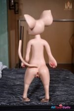Fur Fapdolls Cream Mouse #SZ17 -100cm(3ft3) Silicone Sex Doll -Dolls Castle Furry Sex Doll - Image 6