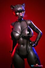 Velara 165cm D Cup Black Panther Silicone Furry Doll with Movable Jaw - Moonvale Doll - Image 2