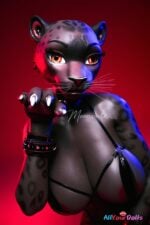 Velara 165cm D Cup Black Panther Silicone Furry Doll with Movable Jaw - Moonvale Doll - Image 28
