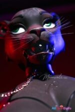 Velara 165cm D Cup Black Panther Silicone Furry Doll with Movable Jaw - Moonvale Doll - Image 22