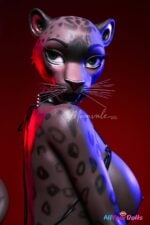 Velara 165cm D Cup Black Panther Silicone Furry Doll with Movable Jaw - Moonvale Doll - Image 16