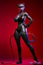 Velara 165cm D Cup Black Panther Silicone Furry Doll with Movable Jaw - Moonvale Doll