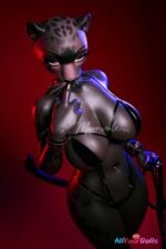 Velara 165cm D Cup Black Panther Silicone Furry Doll with Movable Jaw - Moonvale Doll - Image 33
