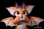 Mythical Fire Dragon Full-Body Silicone Companion-68cm Standing-115cm with Tail-Lingmo - Image 9
