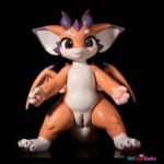 Mythical Fire Dragon Full-Body Silicone Companion-68cm Standing-115cm with Tail-Lingmo