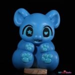 Glutinous Rice Blue Bear 22cm (8.7") Full Silicone Mini Masturbator - Lingmo