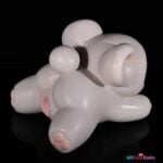 Glutinous Rice White Bear 21cm (8.3") Full Silicone Mini Masturbator - Lingmo - Image 7